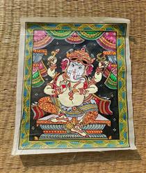 Orissa Pattachitra-Off-white-Hand-painted-Pattachitra Painting